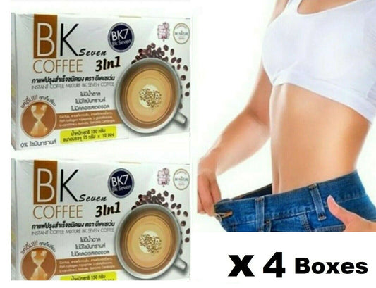 4X BK7 Instant Coffee Diet Weight Loss Slimming Sugar Free No Trans Fat