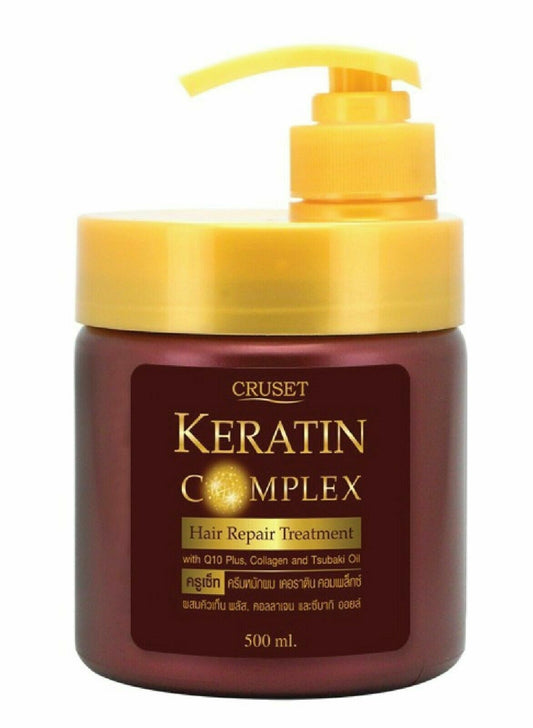 Cruset Keratin Complex Hair Repair Treatment Mask 500 ml. Q10 Collagen