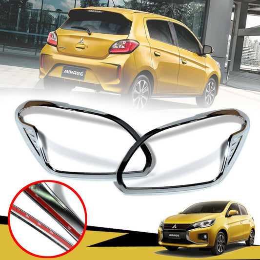 Tail Light Rear Lamp Cover Chrome Trim For Mitsubishi Mirage Hatchback 2020 2021