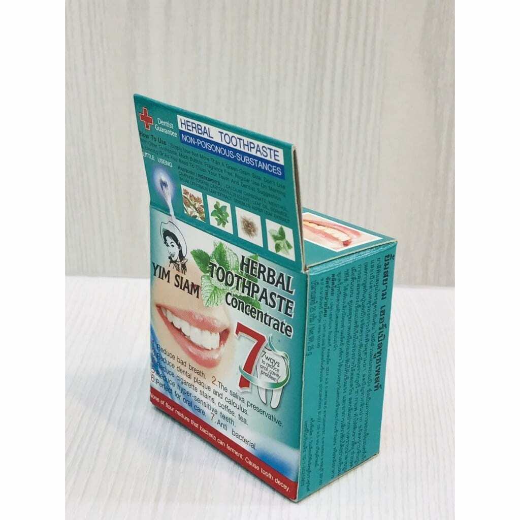 10x Toothpaste Yim Siam Herbal Concentrate Reduce Bad Breath Cigarette Stains
