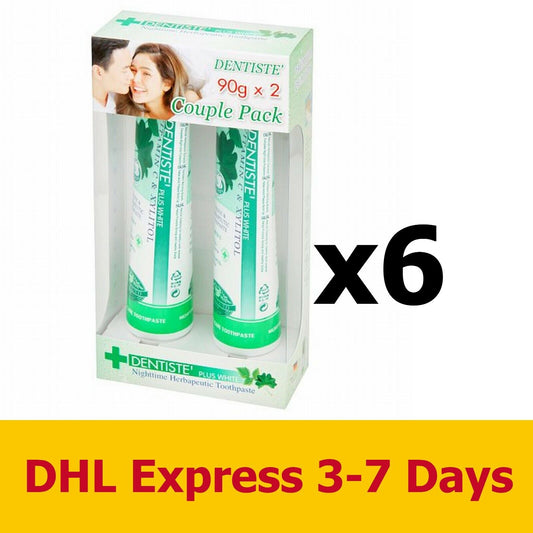 12x90g Dentiste' Plus White The Nighttime Toothpaste Vitamin C Xylitol Natural