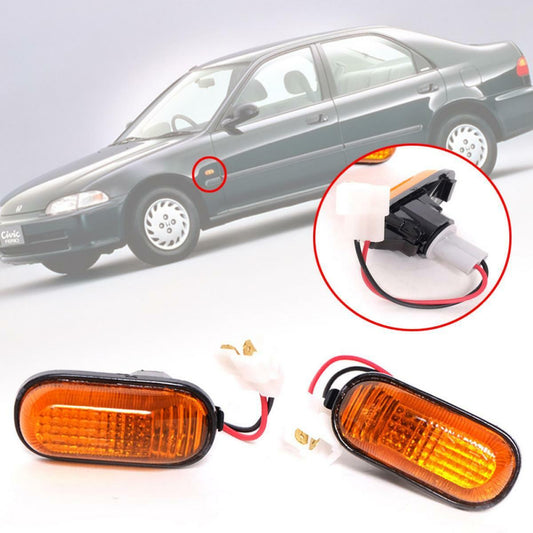 Side Marker Indicator Lamp Turn Signal Light Amber Fit Honda Civic 1992-1995
