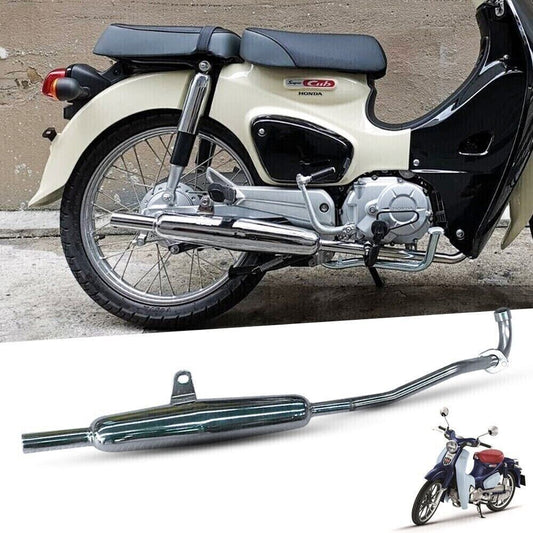 REAR CHROME FULL EXHAUST MUFFLER PIPE SYSTEM FIT HONDA SUPER CUB C125 18-23