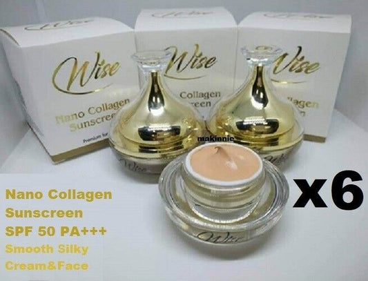 6X Wises Nano Sunscreen Collagen Vitamins Smooth Silky Protection SPF50 PA+++