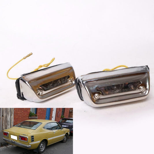 Chrome Rear License Lamp Light Fits Toyota Corolla KE30 KE35 Sedan Coupe 74-81