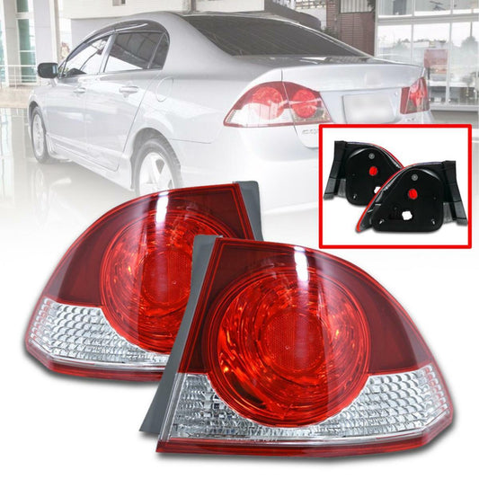 Tail Lights Lamp LH/RH For Honda Civic FD Sedan 2006 2007 2008