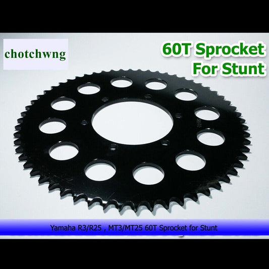 Yamaha R3/R25 , MT03/MT25 60T Sprocket Black Motorcycle Accessories Stunt Parts