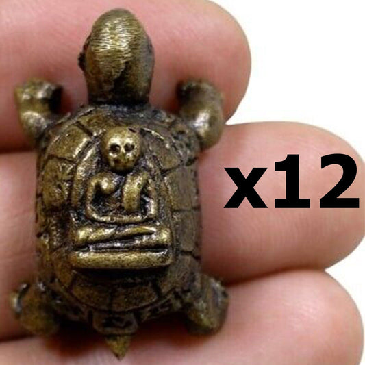 12xThai Amulet Power Magic Turtle Phra LP. Ngern Wealth Talisman Fetish Statue