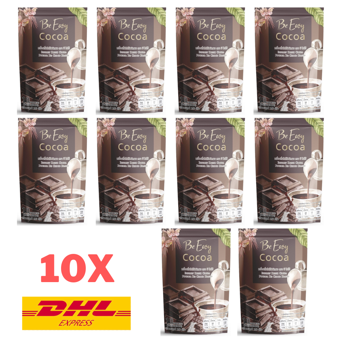 10x Be Easy Cocoa Instant Powder Diet Drink Weight Control Hunger Burn Fat Slim