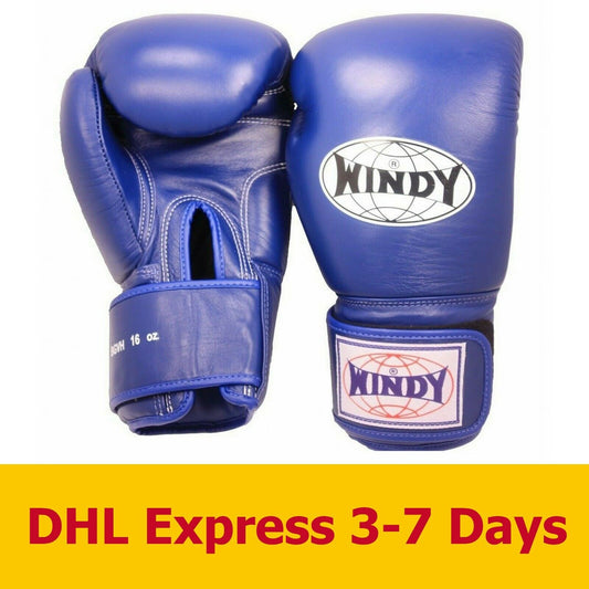 WINDY Blue BGVH BOXING GENUINE GLOVES MUAY THAI K1 MMA Martial Art Sporting