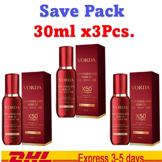 3x Vorda Red Therapie Therapy luxury Serum Reduce Wrinkles Skin Anti Aging 30ml