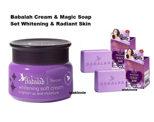 Babalah whitening soft Cream&whitening magic Soap Brighten Moisture nourish Skin