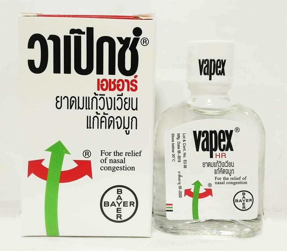Vapex Inhaler Relief HR Nasal Congestion Headache Relaxing 5 ml.