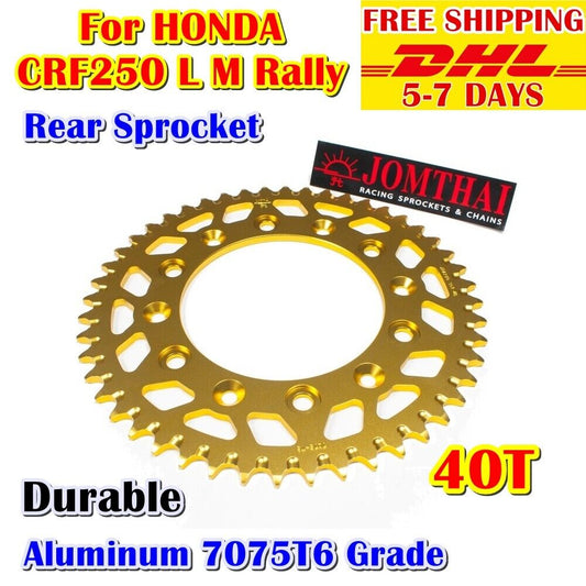 Rear Sprocket For Honda CRF 250 L M 250 Rally 40T Aluminum 7075T6 Grade Durable