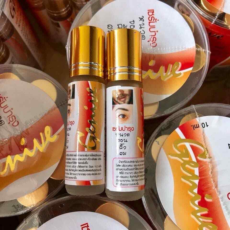 12 x Genive Fast Hair Growth Serum Grow Beard Eyebrows Eyleashes Mustache Faster