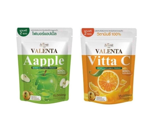 Valenta Instant Drink High Vitamin C Fiber Vitta C Flavor Orange & Apple