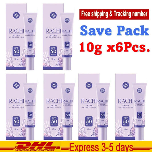 6x RACHI Sunscreen Oil Control Sweat Proof Waterproof Fast Absorbing No Clogging