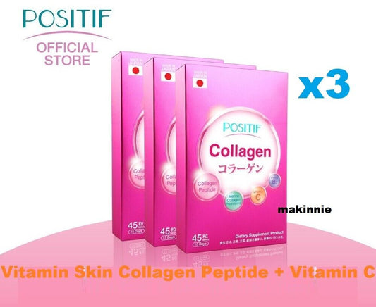 3X POSITIF COLLAGEN Peptide Marine Collagen Vitamin C smooth soft skin care Nail