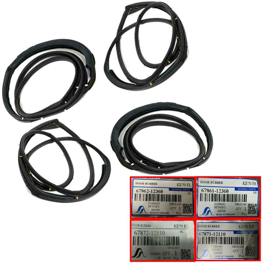 SET WEATHERSTRIP DOOR RUBBER SEAL FOR TOYOTA COROLLA KE70 TE71 DLX SEDAN 1979-87