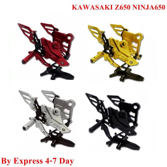 Rearsets Footpegs Fit For KAWASAKI Z650 NINJA650 Pro Motorcycle parts Body Work