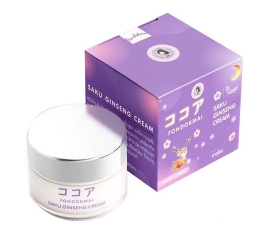SAKU Flower Ginseng Cream face smooth clear natural look younger skin healthy