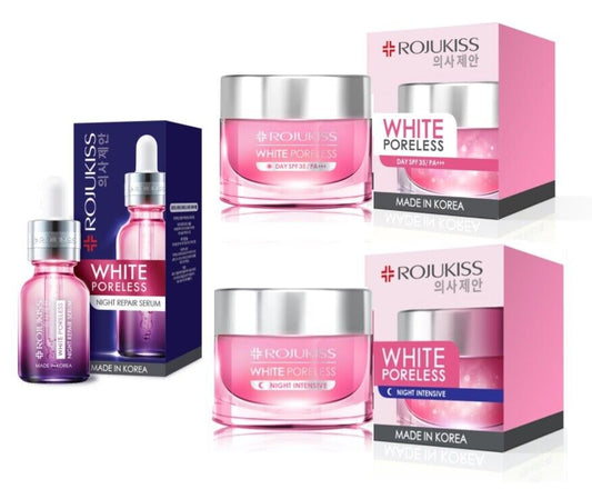 White Poreless Day Night Cream & Night Repair Serum skin rejuvenation SPF PA+++