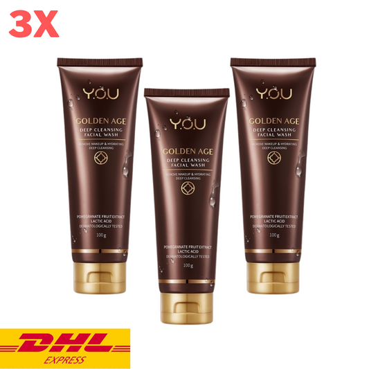 3x YOU Golden Age Deep Cleansing Facial Wash Cleanser Y.O.U Remove Make Up 100 g
