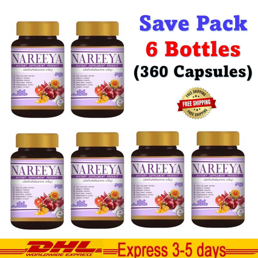 6x Nareeya herbal care Repair skin rejuvenation maintain hormonal system