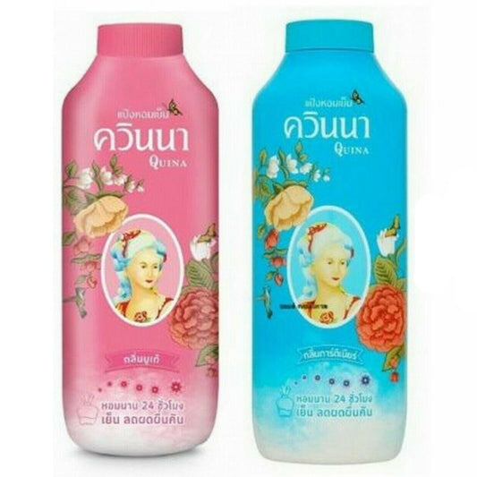 300g Quina Cold Powder Beauty Body Bath Fragrance Flowers Skin Care Refreshing
