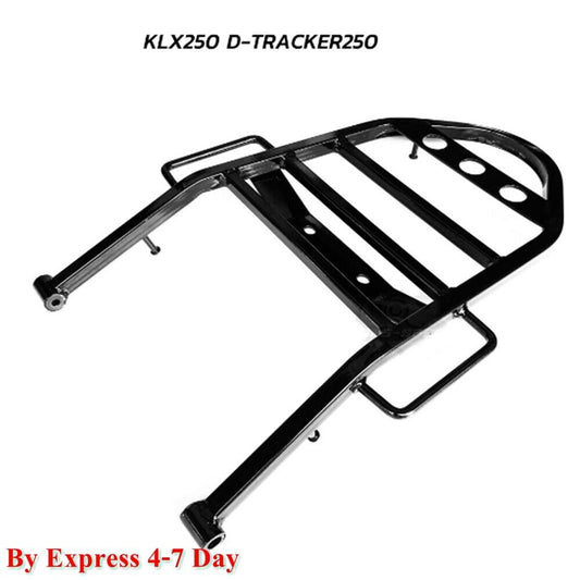 Kawasaki KLX250 DTX250 Rear Cargo Rack Biker Black Steel Accessories Luggage