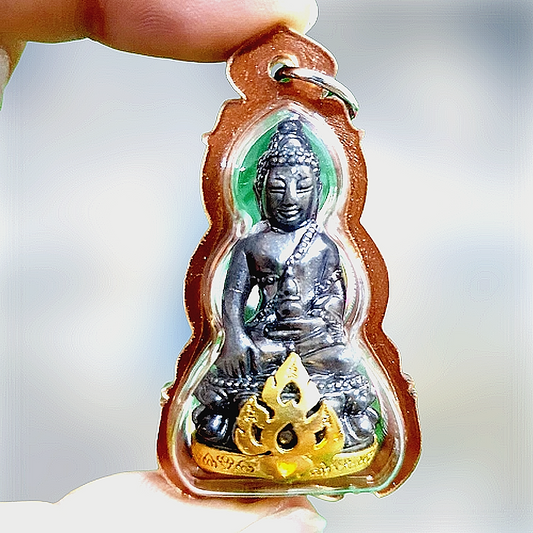 Phra Kring Lp Toh Wat Pradu Chimphli Bronze Thai Buddha Amulet Talisman Pendent