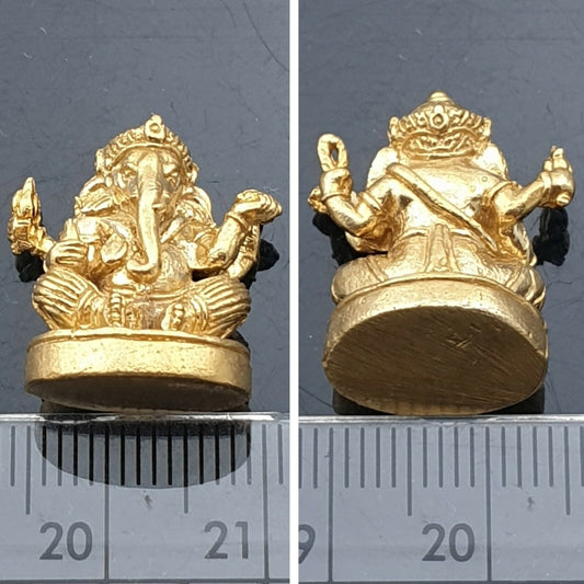 BRASS GANESH HINDU GOD SUCCESS GANAPATI VINAYAKA GANESHA BUDDHI AMULET Statue