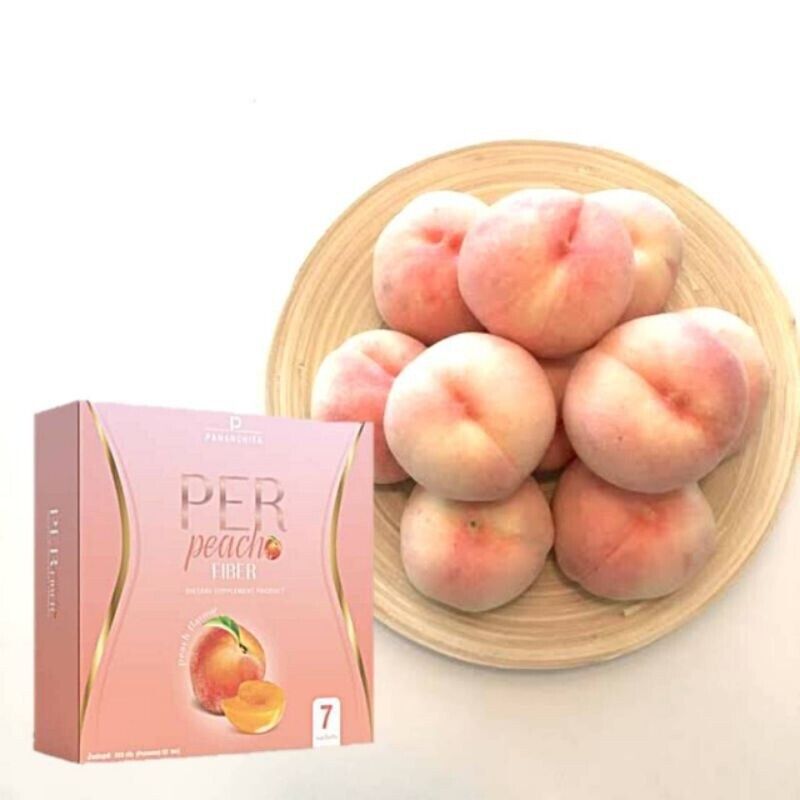 1 Box Per Peach Fiber Drink Detox Body Slim Belly