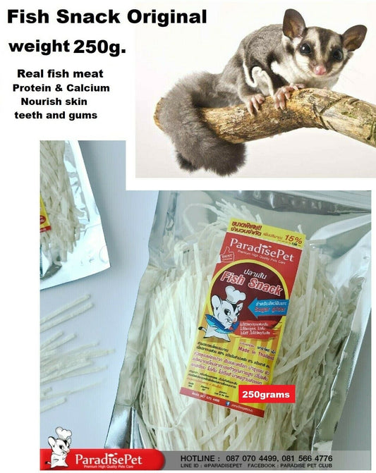 250g.x Fish Snack Paradise Pet Protein Sugar Glider Hamster Animal Teeth Care
