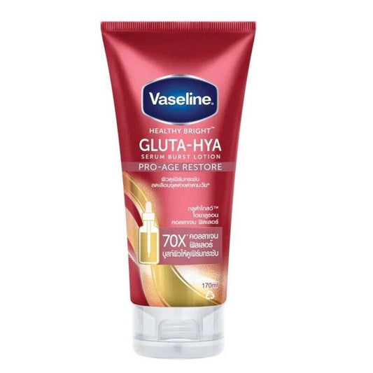 Vaseline Healthy Bright Gluta-Hya Serum Burst Lotion Pro-Age Restore Skin 170 ml