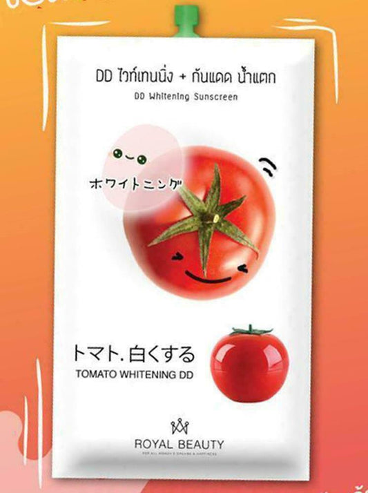 Royal Beauty Tomato Whitening DD Cream Sunscreen Bright Up Skin Moisturizing 8g.
