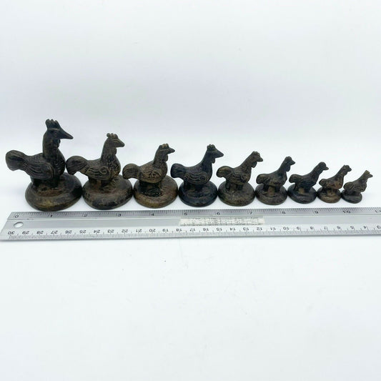 Opium Weight RARE Antique Bronze Chicken Weights Collectible Rare item DHL