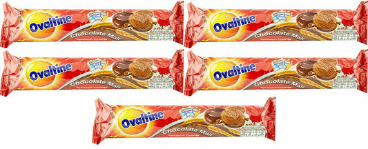 5 x Ovaltin Chocolate Malt - Sandwich Cookies with Chocolate Malt Cream 135g