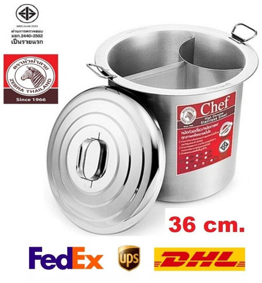 Thai Noodle Soup Stockpot Pot Stainless Steel Zebra Chef 36