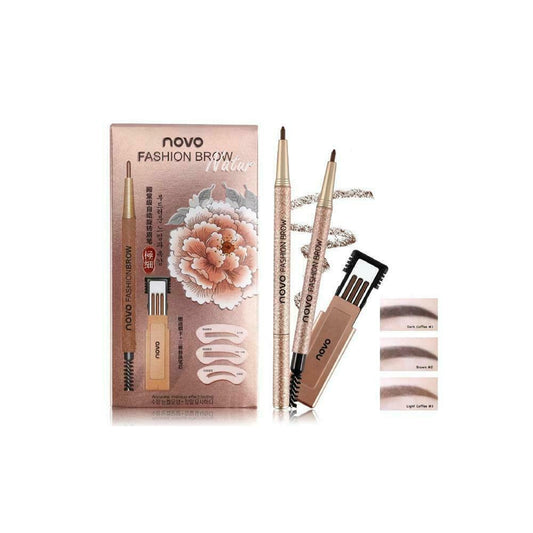 NOVO Fashion Brow Natur Eyebrow Set 5146 #01 Dark Coffee Sharp lines