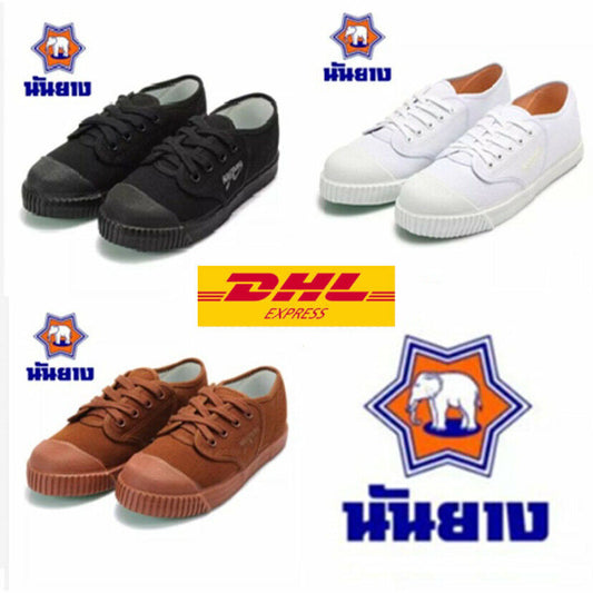 Nanyang 205S Sneakers Canvas Rubber Casual Thai Black Brown White Men Shoes