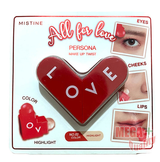 Mistine All For Love Persona Makeup Twist Lip 3in1 Eyes Lip Cheeks Brick Orange