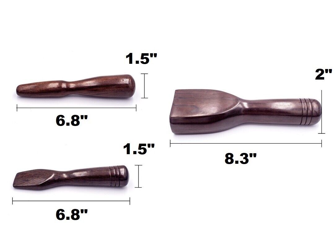 Massage Hammer Stick Tool Relax Therapy Thai Wooden Tok Sen Set