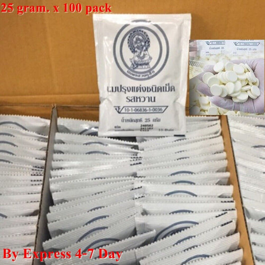 Candy Thai Royal Chitralada Milk Tablet Sweet Natural Tasty Flavour 25 g X 100