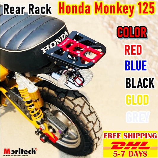 Rear Luggage Rack Carry For Honda Monkey 125 Red Blue Black Grey Gold Colors