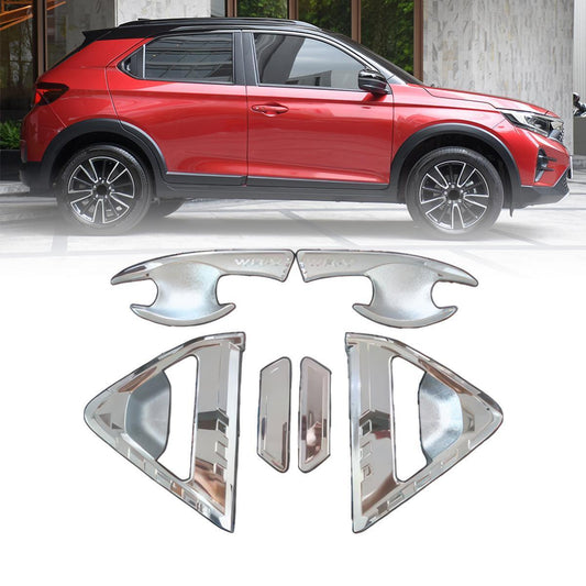 Chrome Trim 6PCs Set Door Handle Bowl Cover FIT Honda WR-V 2023-2025 SUV DG4