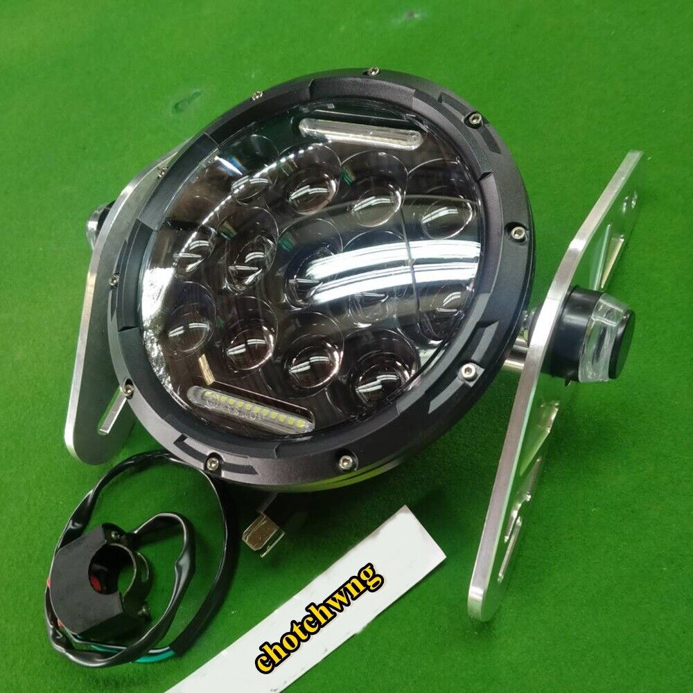 LED Headlight Light Front Fit For Honda MSX125 MSX SF Grom CNC Aluminum Round