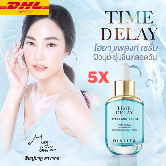 5x Time Delay Hya Plank Serum Rinlita Anti-aging Moisturizing Anti-Wrinkles 30ml