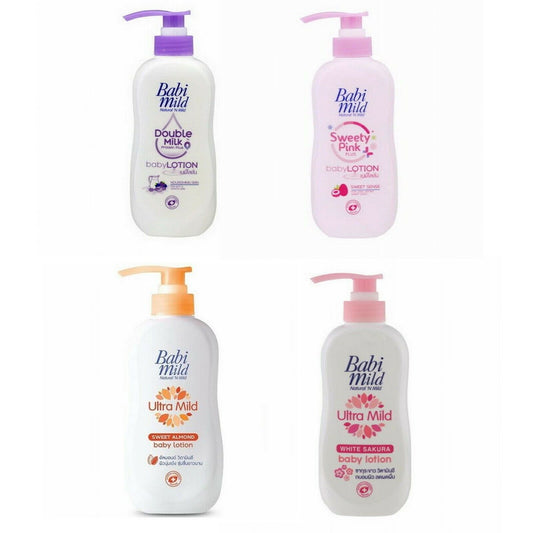 400ml BABI MILD Natural N Mild BABY Lotion Milk Protein Nourishing Sakura Almond