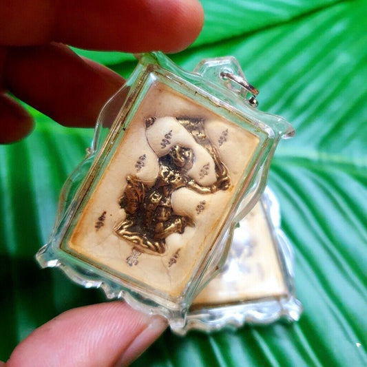 Locket Hanuman Phra LP Kuay Talisman Pendant Thai Buddha Amulet Wat Kositaram